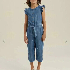 Fat Face Young Crew Chambray Kara Spot Jumpsuit